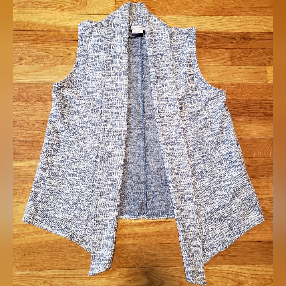 Van Heusen Medium Blue and White Open Vest